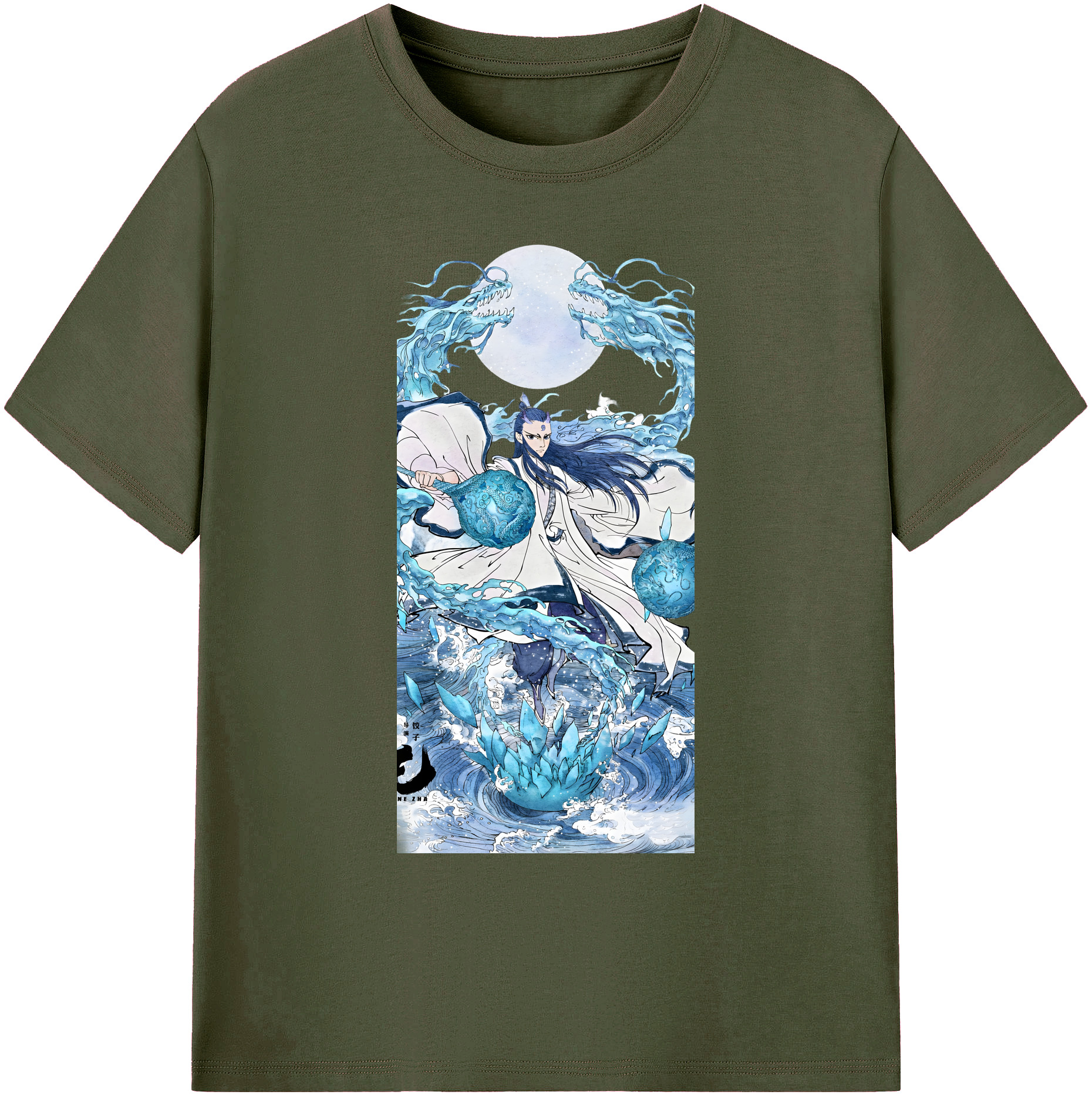 （画像用） Ne Zha 2 ナタ 魔童の大暴れ 綿100％ メンズ半袖Tシャツ｜肌触りやわらか＆通気性